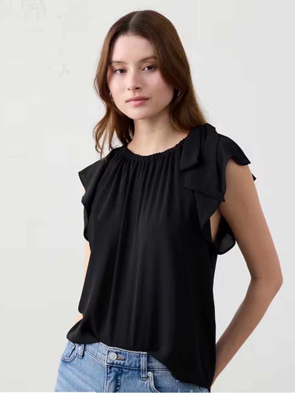 NWT Banana Republic GEORGETTE TIED-SHOULDER TOP  XXL